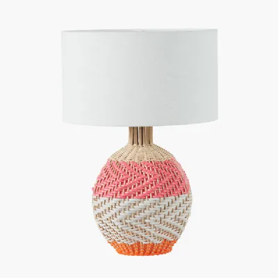 Brera Rattan Small Table Lamp Pimento