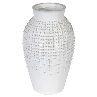 Off White Dot Vase