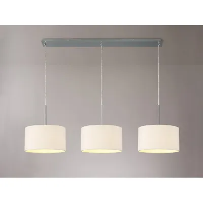 Chrome 3m Linear Pendant 30x17cm Nude Beige Moonlight Shade