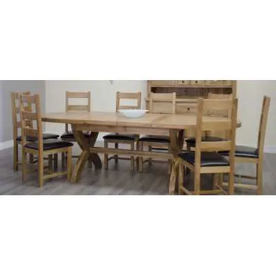 Deluxe Xleg Oval Extending Table