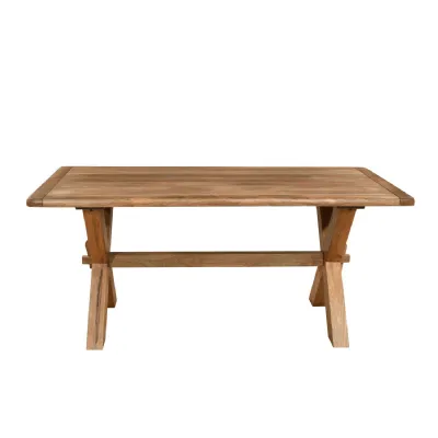 Rustic Smoked Mango Wood Large 6 Seater 1.75M Dining Table