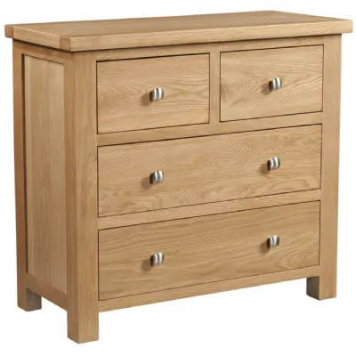 White Oak Lacquered 2 Over 2 Chest of Drawers