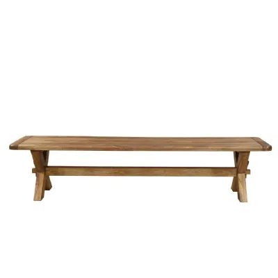 Rustic Smoked Mango Wood 175cm Dining Bench