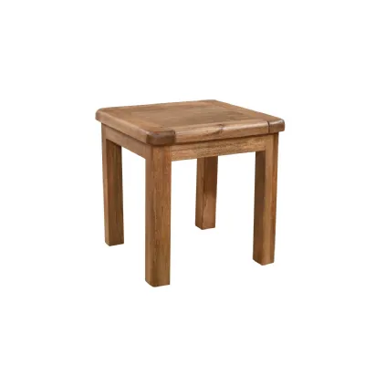Modern Smoked Mango Wood Lamp Table