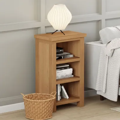 White Oak Lacquered Small Open Bookcase