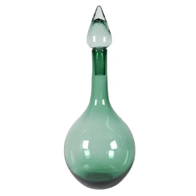 Large 'Empoli Style' Emerald Bottle