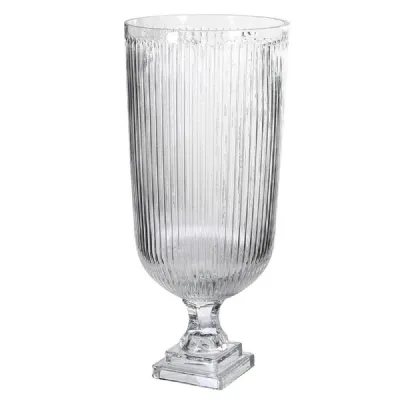 Ribbed Glass Vase
