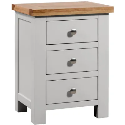 3 Drawer Bedside (DPT001 MOON GREY)