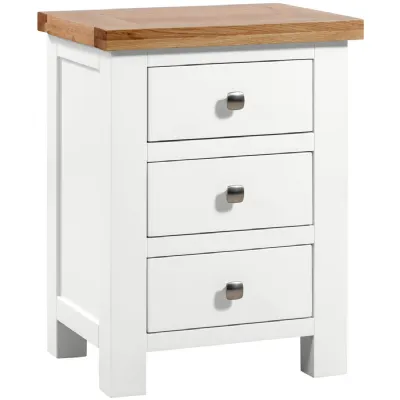 3 Drawer Bedside (DPT001 WHITE)