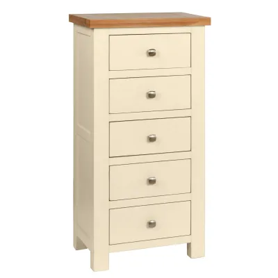 5 Drawer Tall Chest (IVORY)