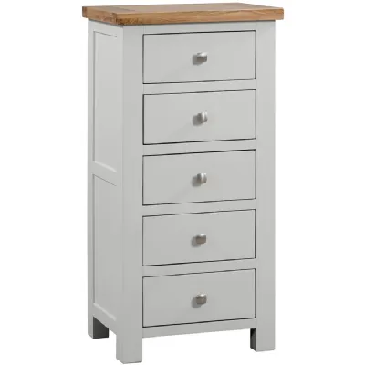 5 Drawer Tall Chest (DPT002 MOON GREY)