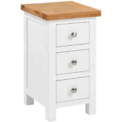 Compact 3 Drawer Bedside (DPT009 WHITE)