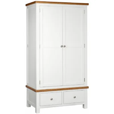 Double Robe With 2 Drawers (DPT032 WHITE (NS))