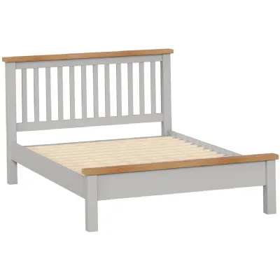 4ft6in Slatted Bed with Top Cap (DPT045 MOON GREY)
