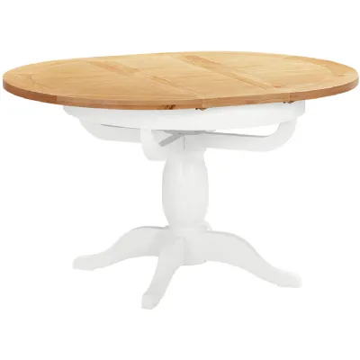 Round Extending Pedestal Table (DPT140 WHITE)