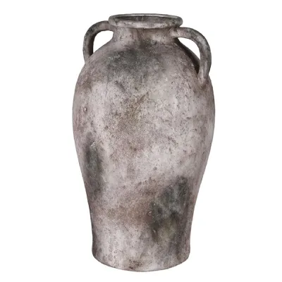 Large Burn Effect Terracotta Vase