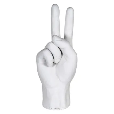 White Resin Hand Ornament