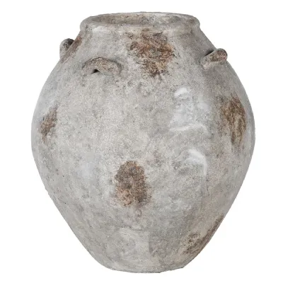 Grey Distressed Cement Vase