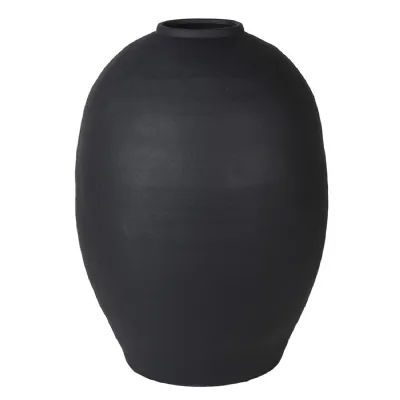 Black Cement Vase