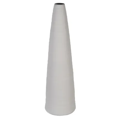 Slim Pale Grey Ceramic Vase
