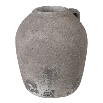 Earthenware Grey Distressed Vase