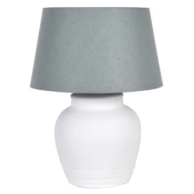White Ceramic Table Lamp with Shade