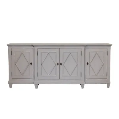 Classical Distressed Grey Sideboard