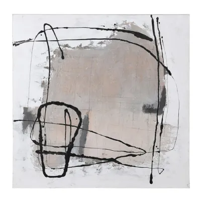 Black Ink Abstract Painting