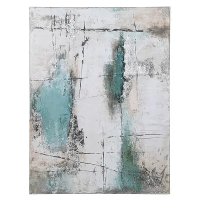Teal Abstract Painting