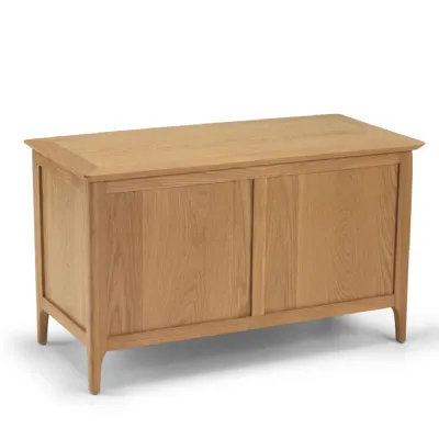 Scandi Natural Solid Oak Blanket Storage Box with Soft Close Lid