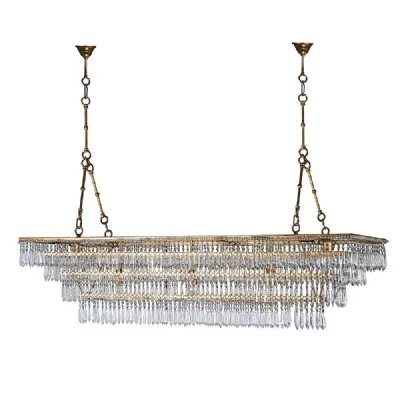 Oblong 4 Tier Droplet Chandelier