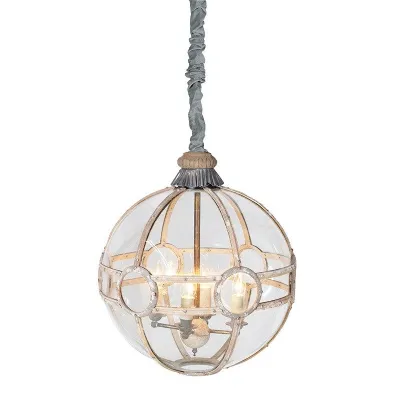 Steampunk Glass Globe Chandelier With Rivets
