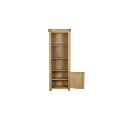 Natural Oak Tall 5 Open Shelves Bookcase