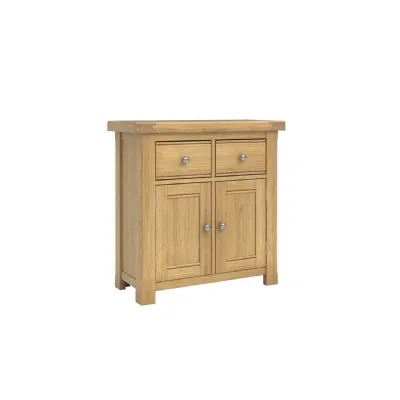 Natural Oak 2 Door 2 Drawer Small Traditional Sideboard