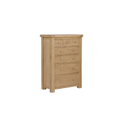 Natural Oak Tall 3 Over 5 Chest of Drawers
