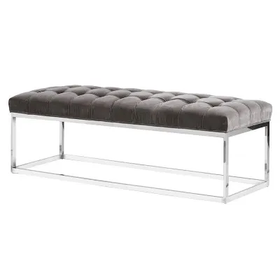 Mouse Grey Button Bench