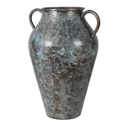 Large Verdigris Roma Vase