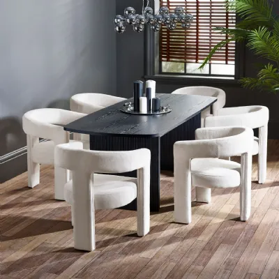 Elara Cream Chenille Upholstered Chair
