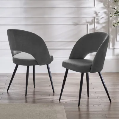 Set Of 2 Ella Dining Chairs Onyx