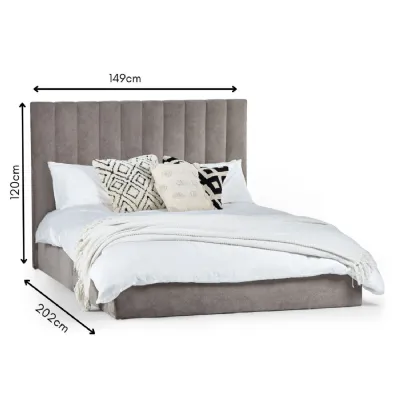 Eloise 135cm Double Bed Grey