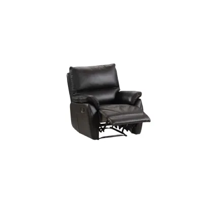 Black Leather Upholstery Electric Power Recliner Chair