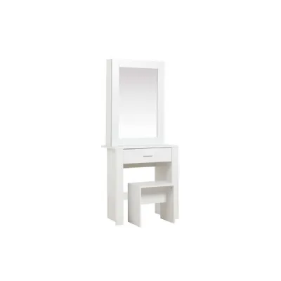 Evelyn 1 Drawer Sliding Mirror Dressing Table White