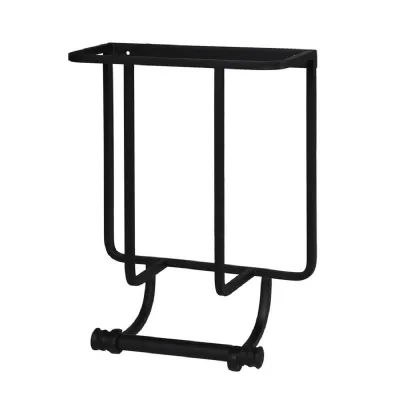 Black Toilet Roll and Magazine Holder