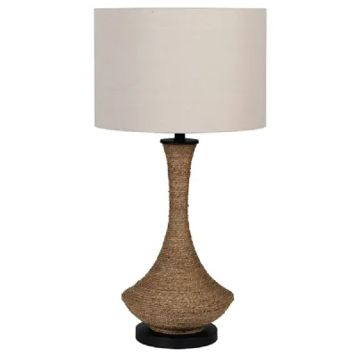 Natural Rope T. Lamp With Shade