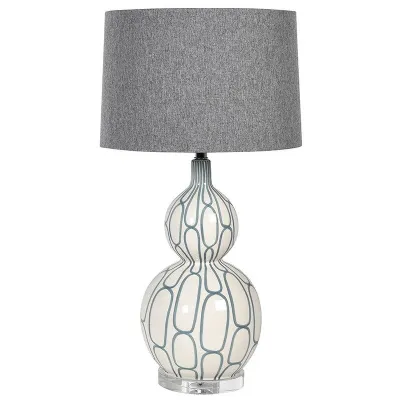 White Grey Ceramic Lamp
