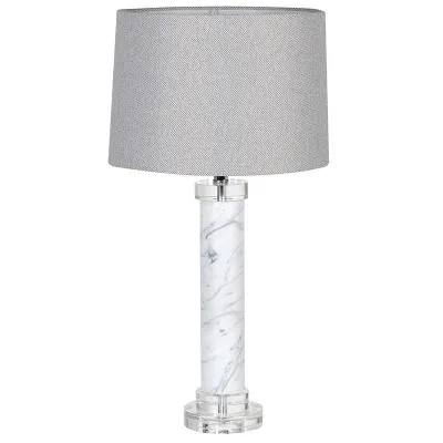 Marble And Acrylic Column Table Lamp