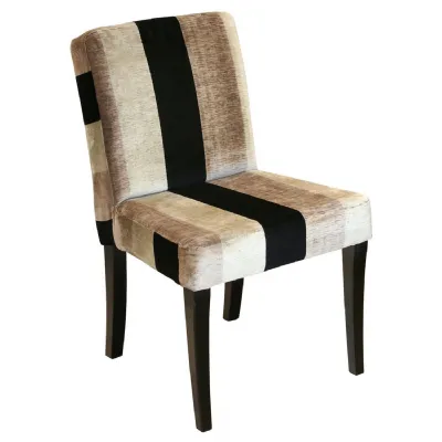 Custom Upholstered Dining Chair Black Wooden Legs Bespoke