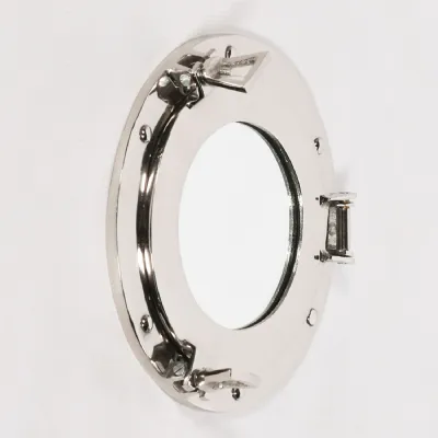 Small Polished Port Hole Mirror