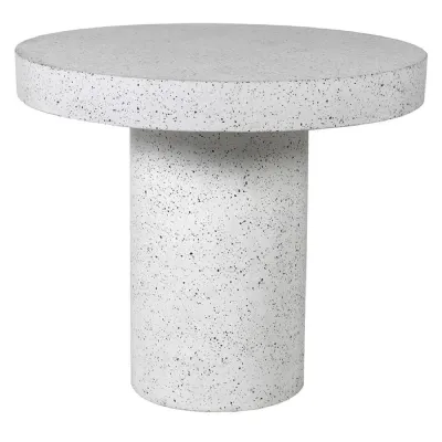 White Terazzo Round Dining Table