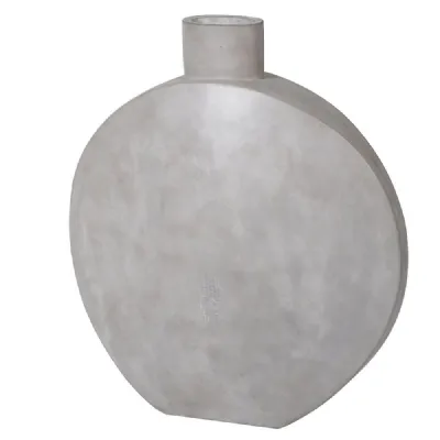 Extra Large Grey Round Concrete Vase